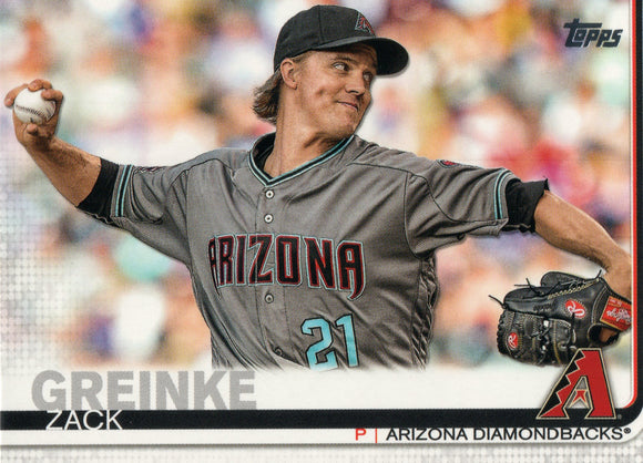 #222 Zack Greinke Arizona Diamondbacks 2019 Topps Series 1 Baseball Card EAJ