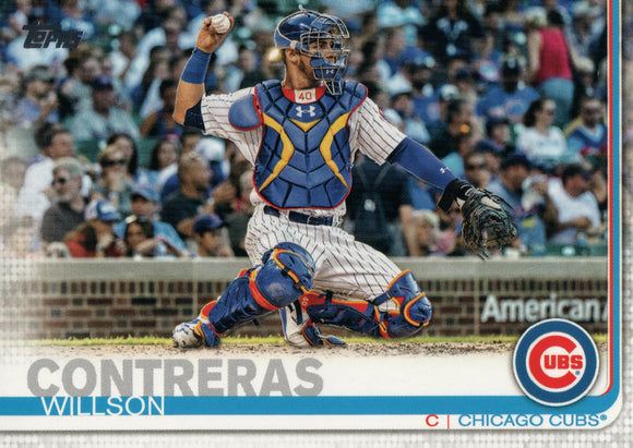 #119 Willson Contreras Chicago Cubs 2019 Topps Series 1 Baseball Card EAJ