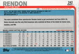 #242 Anthony Rendon Washington Nationals 2019 Topps Series 1 Baseball Card EAJ