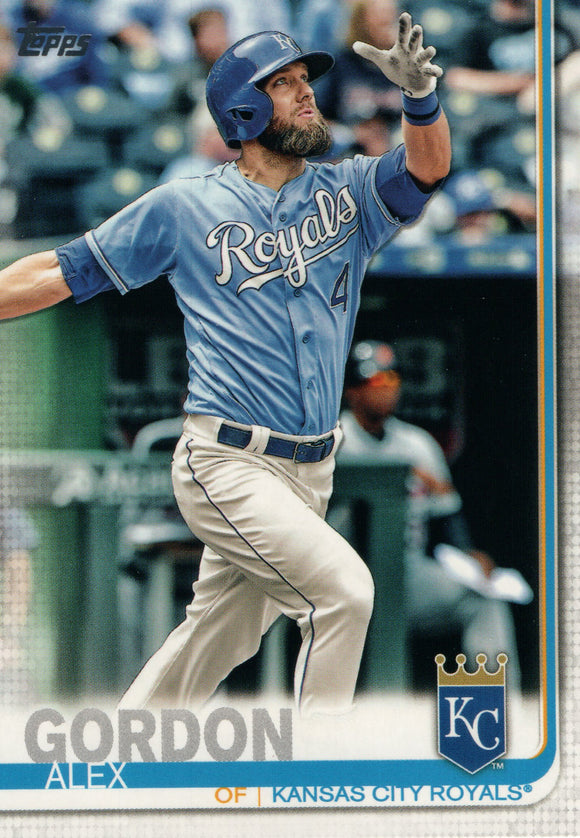 #319 Alex Gordon Kansas City Royals 2019 Topps Series 1 Baseball Card EAJ
