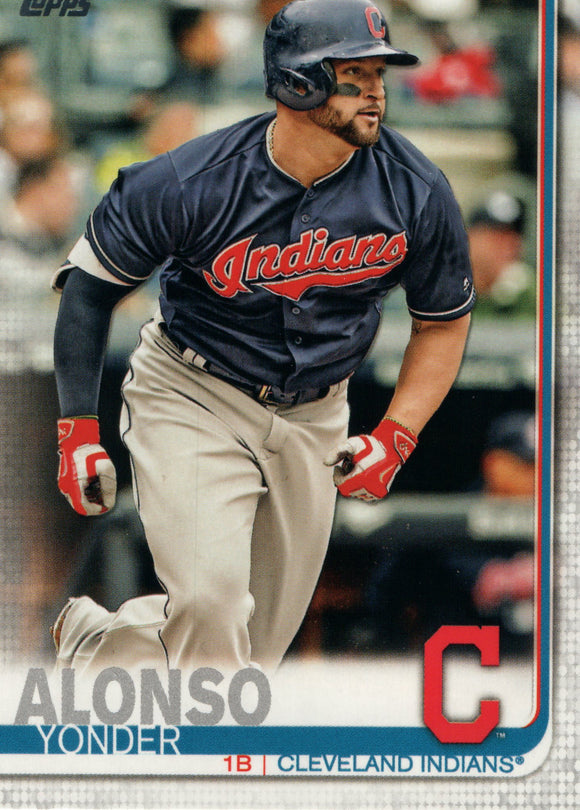 #328 Yonder Alonso Cleveland Indians 2019 Topps Series 1 Baseball Card EAJ