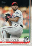 #344 Max Scherzer Washington Nationals 2019 Topps Series 1 Baseball Card EAK