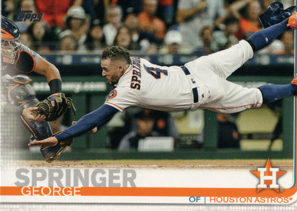 #323 George Springer Houston Astros 2019 Topps Series 1 Baseball Card EAK