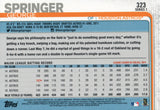#323 George Springer Houston Astros 2019 Topps Series 1 Baseball Card EAK