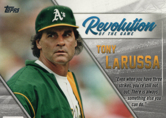 Rev-7 Tony LaRrussa Manager Oakland Athletics 2019 Topps Series 1 Baseball Card EAL