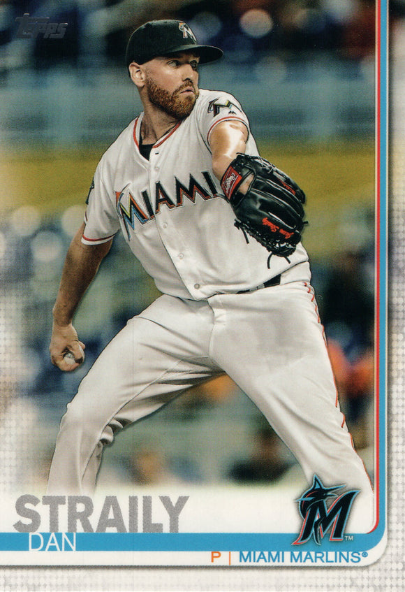 #325 Dan Straily Miami Marlins 2019 Topps Series 1 Baseball Card EAM