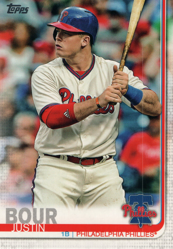 #248 Justin Bour Philadelphia Phillies 2019 Topps Series 1 Baseball Card EAM