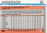 #212 Brian Anderson Future Stars Miami Marlins 2019 Topps Series 1 Baseball Card EAM