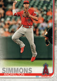 #255 Andrelton Simmons Los Angeles Angels 2019 Topps Series 1 Baseball Card EAM