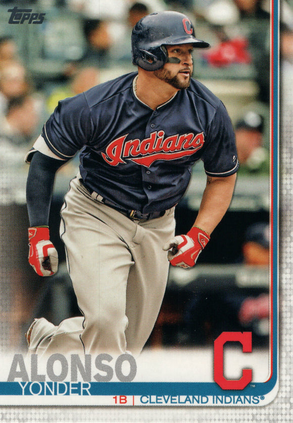 #328 Yonder Alonso Cleveland Indians 2019 Topps Series 1 Baseball Card EAM