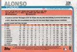 #328 Yonder Alonso Cleveland Indians 2019 Topps Series 1 Baseball Card EAM