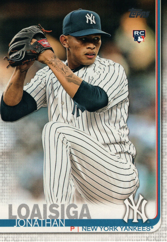 #243 Jonathan Loaisiga Rookie New York Yankees 2019 Topps Series 1 Baseball Card EAM