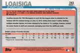 #243 Jonathan Loaisiga Rookie New York Yankees 2019 Topps Series 1 Baseball Card EAM