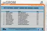 #19 Jacob DeGrom League Leaders New York Mets 2019 Topps Series 1 Baseball Card EAN