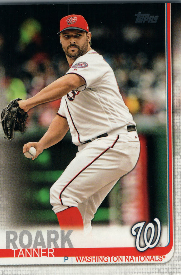 #301 Tanner Roark Washington Nationals 2019 Topps Series 1 Baseball Card EAN
