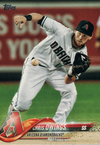 #122 Chris Owings Arizona Diamondbacks 2018 Topps Series 1 Baseball Card EAO