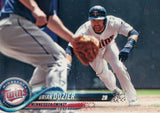 #130 Brian Dozier Minnesota Twins 2018 Topps Series 1 Baseball Card EAO