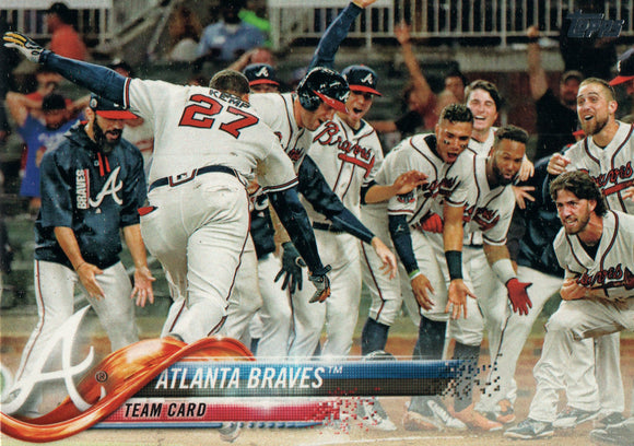 #135 Team Card Atlanta Braves 2018 Topps Series 1 Baseball Card EAO