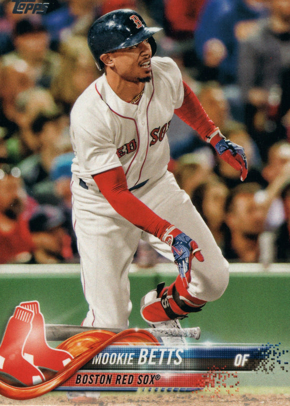 #140 Mookie Betts Boston Red Sox 2018 Topps Series 1 Baseball Card EAP