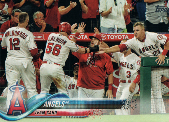 #119 Team Card Los Angeles Angels 2018 Topps Series 1 Baseball Card EAP