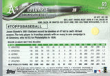 #69 Jed Lowrie Oakland Athletics 2018 Topps Series 1 Baseball Card EAP
