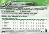 #106 Jharel Cotton Oakland Athletics 2018 Topps Series 1 Baseball Card EAP