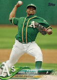 #106 Jharel Cotton Oakland Athletics 2018 Topps Series 1 Baseball Card EAP