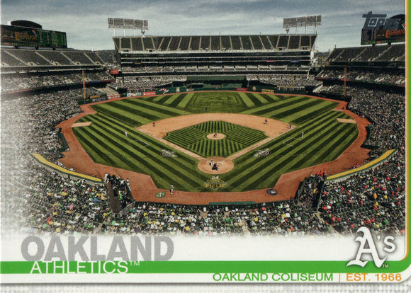 #126 Oakland Coliseum Oakland Athletics 2019 Topps Series 1 Baseball Card EAQ