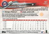 #107 Jorge Polanco Minnesota Twins 2018 Topps Series 1 Baseball Card EAQ