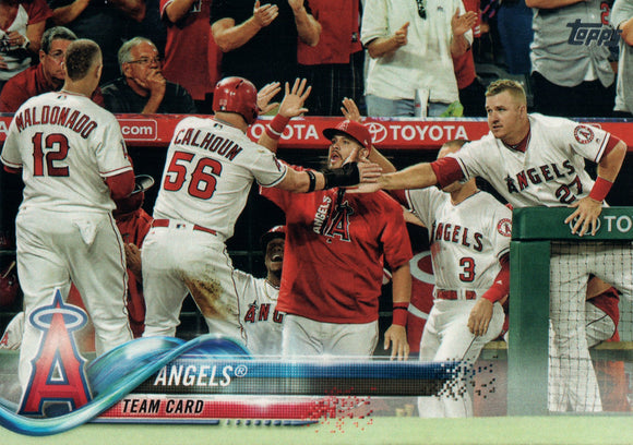 #119 Team Card Los Angeles Angels 2018 Topps Series 1 Baseball Card EAQ