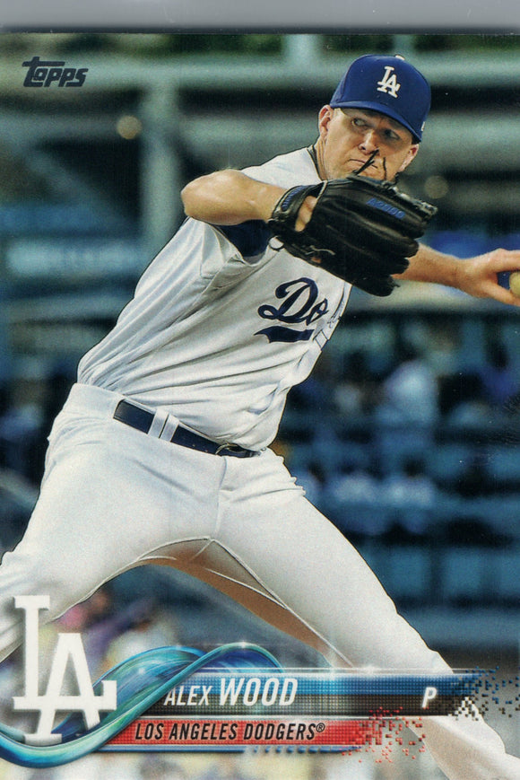 #65 Alex Wood Los Angeles Dodgers 2018 Topps Series 1 Baseball Card EAQ