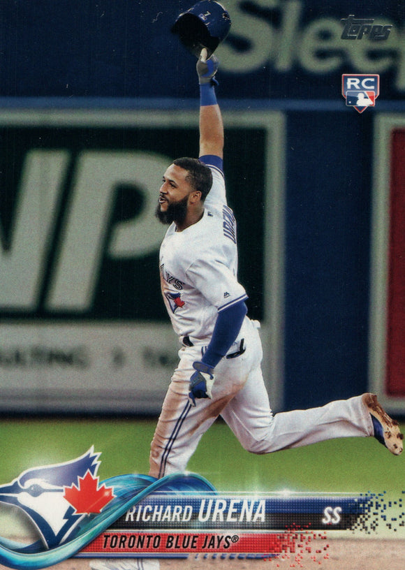 #148 Richard Urena Rookie Toronto Blue Jays 2018 Topps Series 1 Baseball Card EAR
