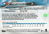 #148 Richard Urena Rookie Toronto Blue Jays 2018 Topps Series 1 Baseball Card EAR