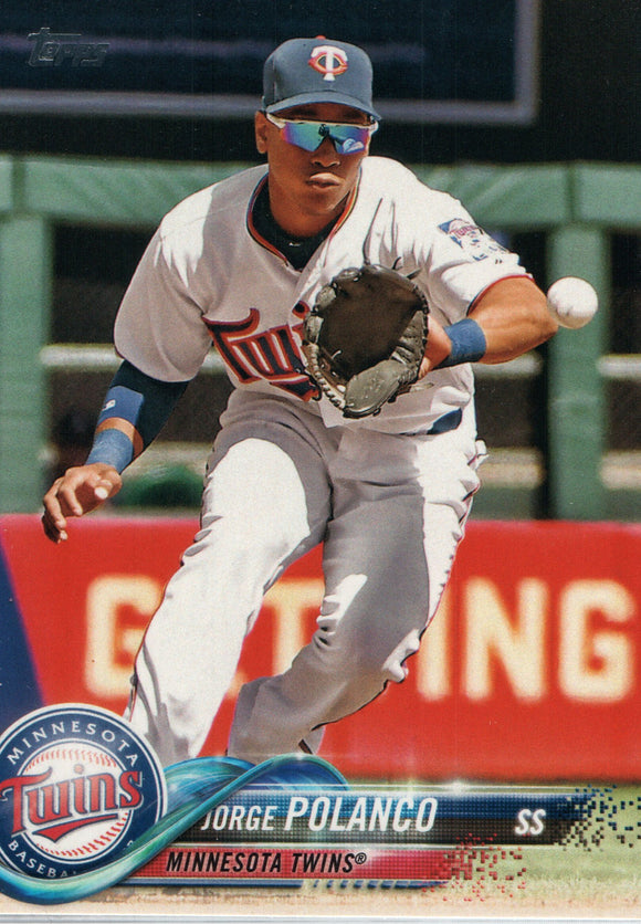 #107 Jorge Polanco Minnesota Twins 2018 Topps Series 1 Baseball Card EAR