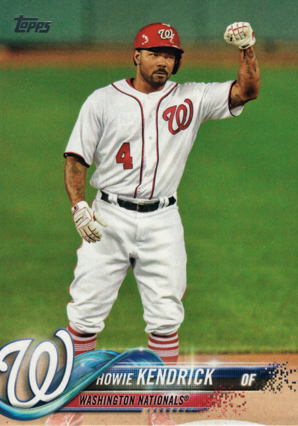 #83 Howie Kendrick Washington Nationals 2018 Topps Series 1 Baseball Card EAR