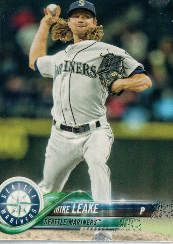 #163 Mike Leake Seattle Mariners 2018 Topps Series 1 Baseball Card EAS