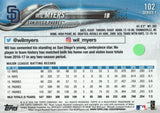 #102 Wil Myers San Diego Padres 2018 Topps Series 1 Baseball Card EAS