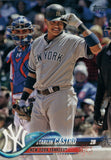 #109 Starlin Castro New York Yankees 2018 Topps Series 1 Baseball Card EAS