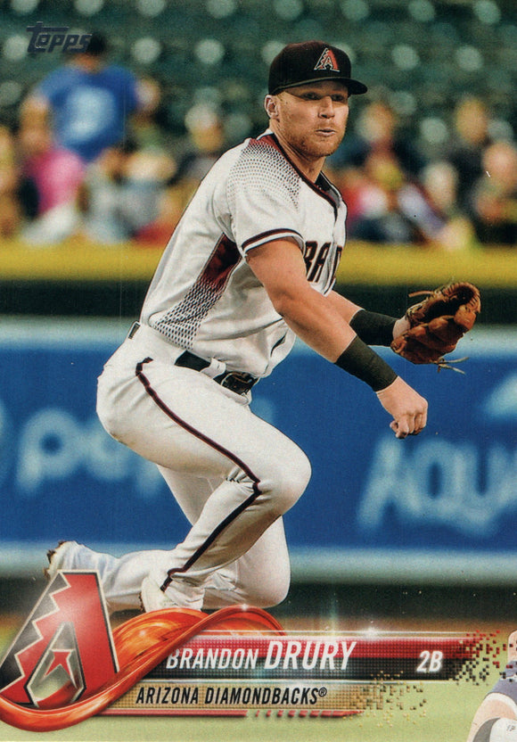#141 Brandon Drury Arizona Diamondbacks 2018 Topps Series 1 Baseball Card EAS