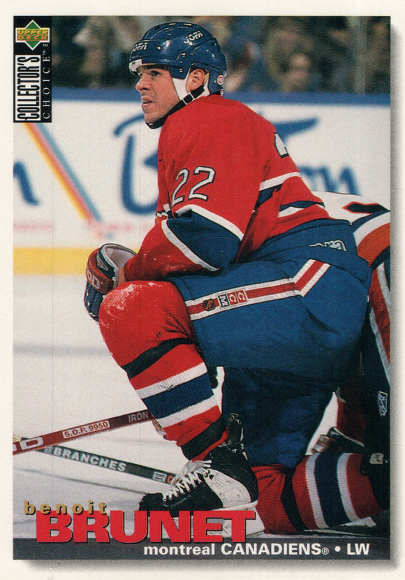 #35 Benoit Brunet Montreal Canadiens 1995-96 Upper Deck Collector's Choice Hockey Card EAS