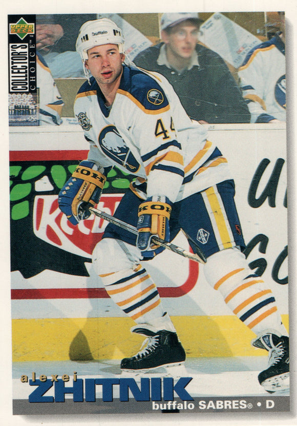 #303 Alexei Zhitnik Buffalo Sabres 1995-96 Upper Deck Collector's Choice Hockey Card EAS