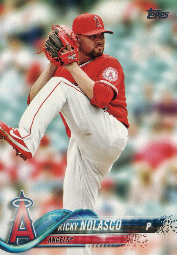 #168 Ricky Nolasco Los Angeles Angels PD 2018 Topps Series 1 Baseball Card EAT