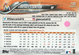 #100 Giancarlo Stanton Miami Marlins PD 2018 Topps Series 1 Baseball Card EAT