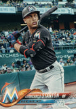 #100 Giancarlo Stanton Miami Marlins PD 2018 Topps Series 1 Baseball Card EAT