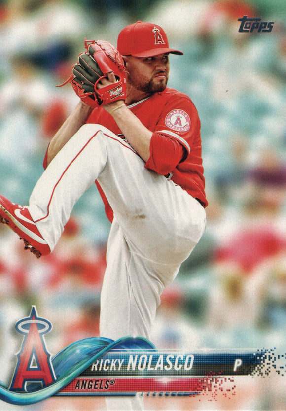 #168 Ricky Nolasco Los Angeles Angels 2018 Topps Series 1 Baseball Card EAT