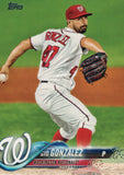 #113 Gio Gonzalez Washington Natonals 2018 Topps Series 1 Baseball Card EAT