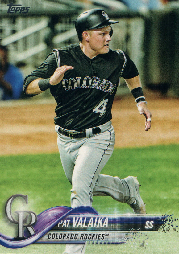 #112 Pat Valaika Colorado Rockies 2018 Topps Series 1 Baseball Card EAT