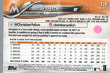 #170 Christian Yelich Miami Marlins 2018 Topps Series 1 Baseball Card EAT