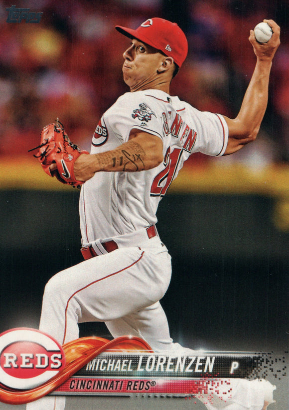 #137 Michael Lorenzen Cincinnati Reds 2018 Topps Series 1 Baseball Card EAU