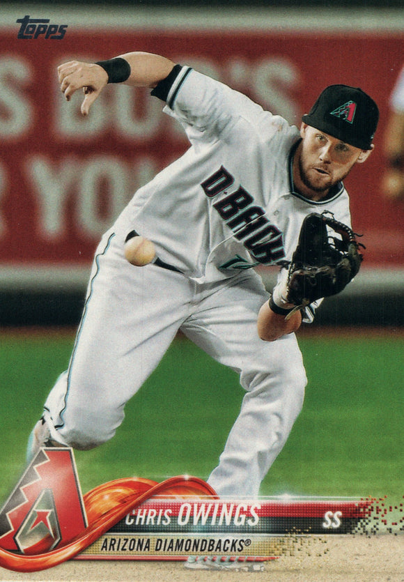#122 Chris Owings Arizona Diamondbacks 2018 Topps Series 1 Baseball Card EAU